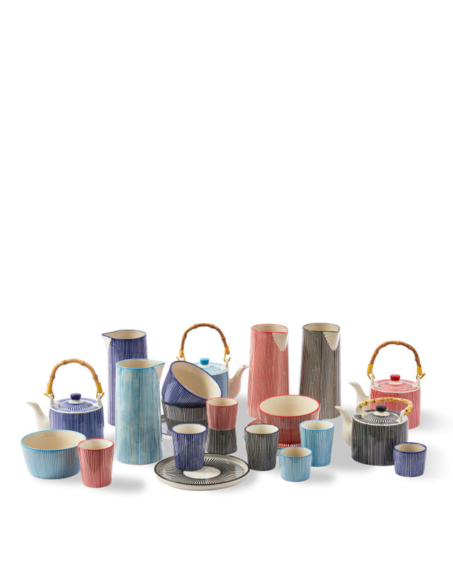 Marine Striped Plates Set