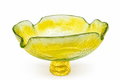 Glass Bowl Ceramic Cube Base