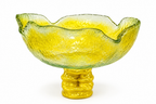 Glass Bowl Ceramic Cube Base