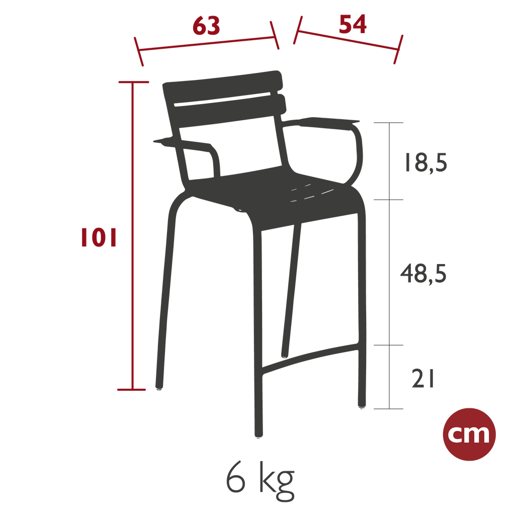 Luxembourg High Armchair