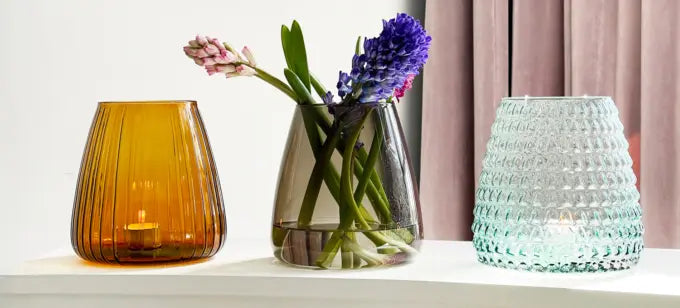 Dim Smooth Vase Amber