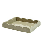 Chiffon Grey Small Lacquered Scalloped Tray