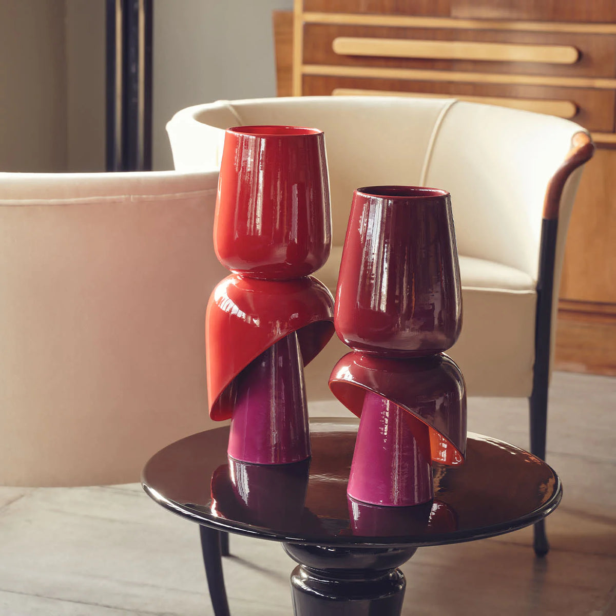 Toulipa Bordeaux Ceramic Vase
