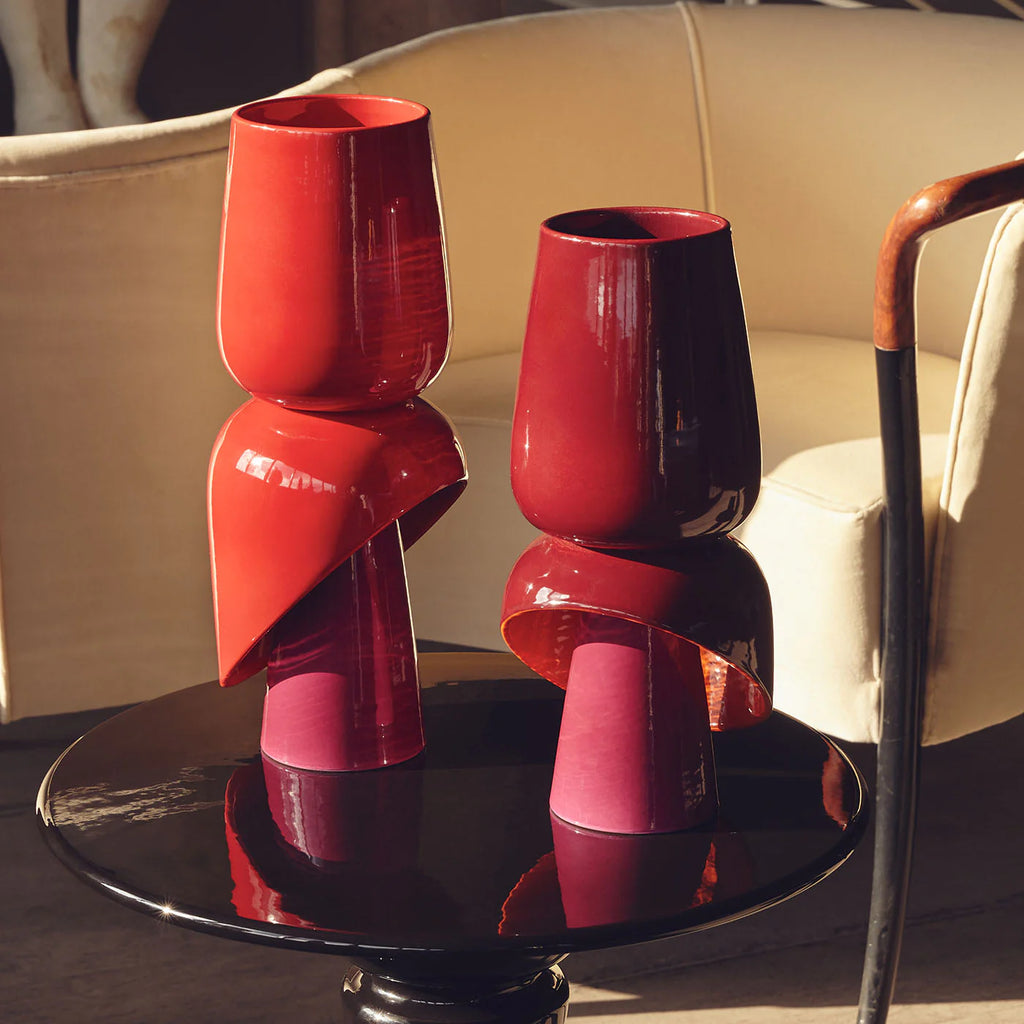 Toulipa Bordeaux Ceramic Vase